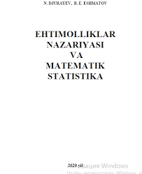 EHTIMOLLIKLAR NAZARIYASI VA MATEMATIK STATISTIKA